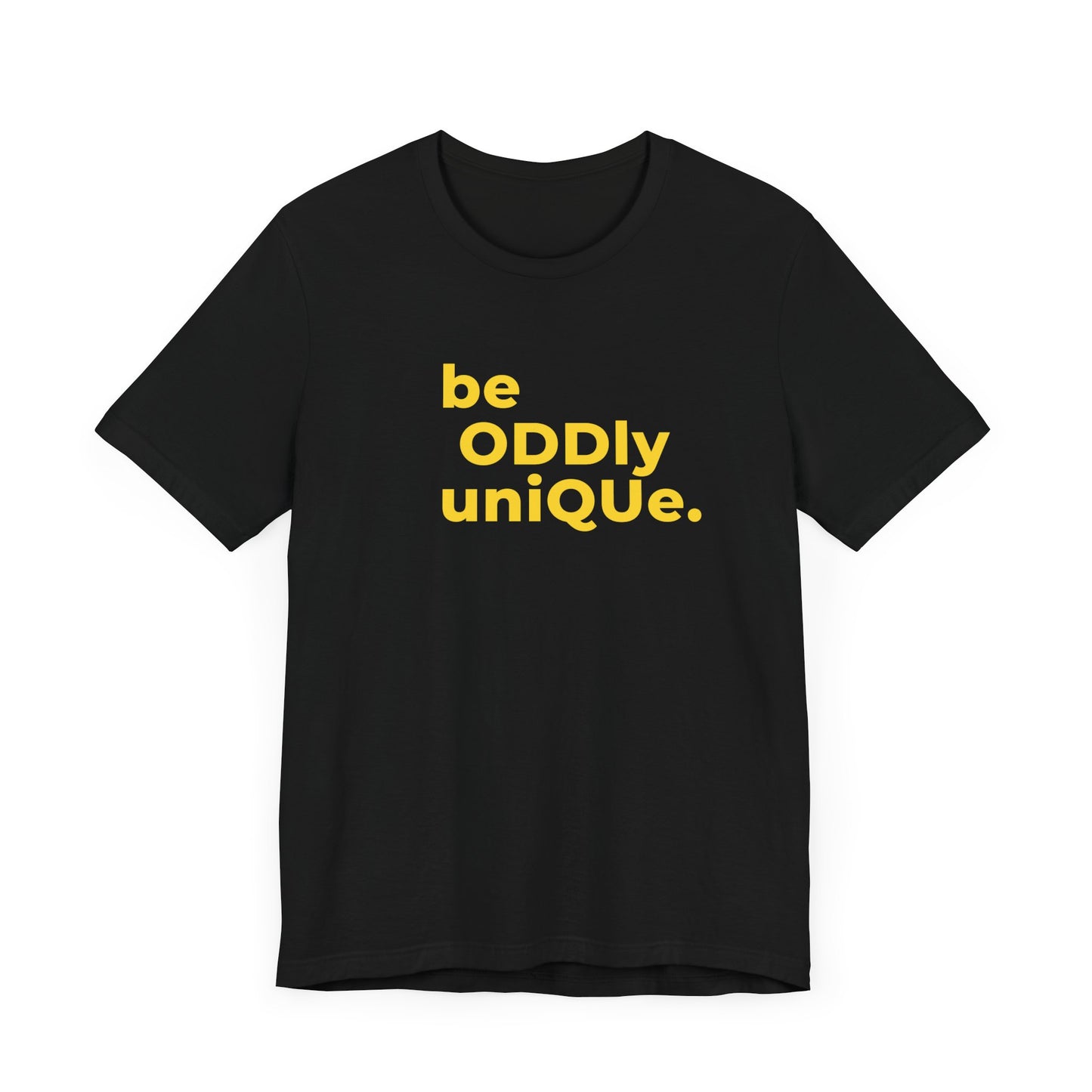 oddly unique black tagline tee